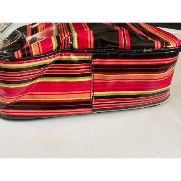 Gigi Hill Striped Cosmetic Bag Heart Zipper Pull - Picture 8 of 12